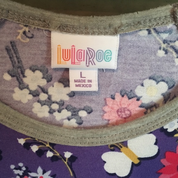 Lularoe Long Sleeve Floral Shirt L - Picture 3 of 4